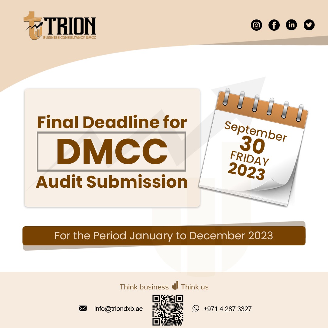 TrionDMCC's tweet photo. Attention All DMCC Members
Use Your Opportunity Now
More Information
Contact Us
#Audit #dmcc #auditing #auditsubmission #DEADLINE #trionbusinessconsultancy #Dubai https://t.co/HRnAaUkzwC