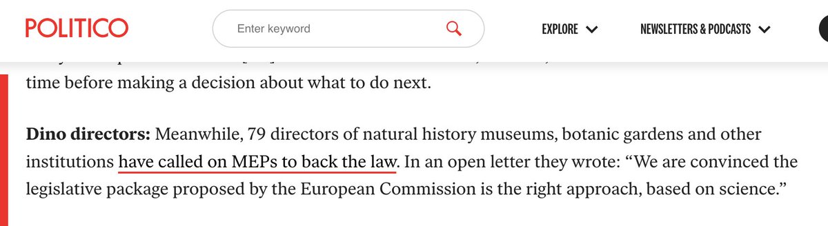 eurotaxonomy's tweet photo. Nice to see we made it to be quoted in @POLITICOEurope.
Even so, the target is to have the #RestoreNature Law approved and ambitious.
Today the @Europarl_EN is called to a historical step forward towards a better future.
#TaxonomyForNature #taxonomy https://t.co/7NZbFSerND