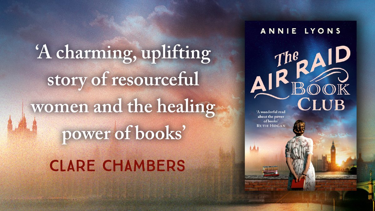 L_Macdougall's tweet photo. Happy publication day @1AnnieLyons! THE AIR RAID BOOK CLUB is out in hardcover, eBook and Audio today and doesn't it look stunning! @headlinepg @UA_Books https://t.co/wrAREuJZE8