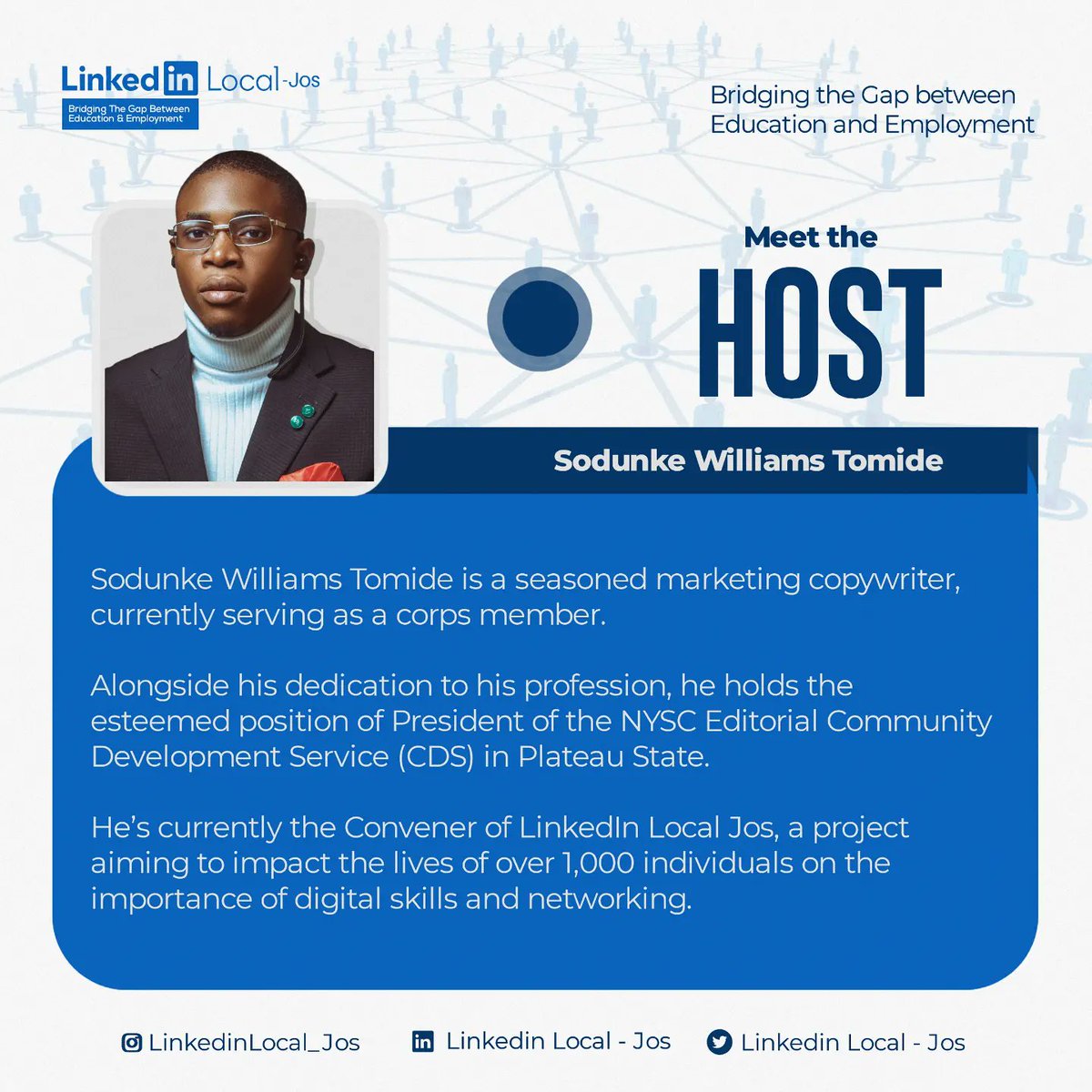 LinkedinJosTown's tweet photo. We are pleased to introduce to you today the great minds behind LinkedIn Local - Jos 👏👏👏
#Jos
#LinkedInLocalJos
#Linkedinlocalevents
#linkedinlocal
#networking
#linkedinlocalvirtual
#Josconnect https://t.co/VMVzQEdbgf