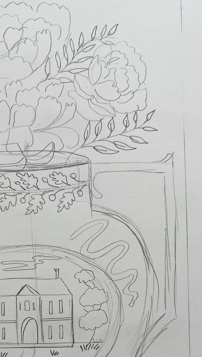 manderleypress's tweet photo. We are gearing up for a big cover reveal - China Court by #RumerGodden will be published later this year and the illustrator - @emilymaudey is already working her magic. Here’s a glimpse of a preparatory  sketch to whet your appetite… https://t.co/enPQtF175p