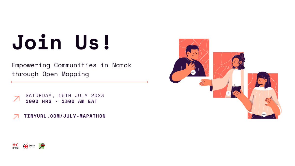 Join the #OpenStreetMap Community in #Kenya for a mapathon this  Saturday! 🗺️
We will map #Narok to support <a href="/IFRCAfrica/">IFRC Africa</a> &amp; <a href="/KenyaRedCross/">Kenya Red Cross</a> <a href="/icha_krc/">International Centre for Humanitarian Affairs</a>, to better understand community health risk.

Don't miss this opportunity to make a difference🦸🏽‍♀️🦸🏽‍♂️. Register: tinyurl.com/July-Mapathon