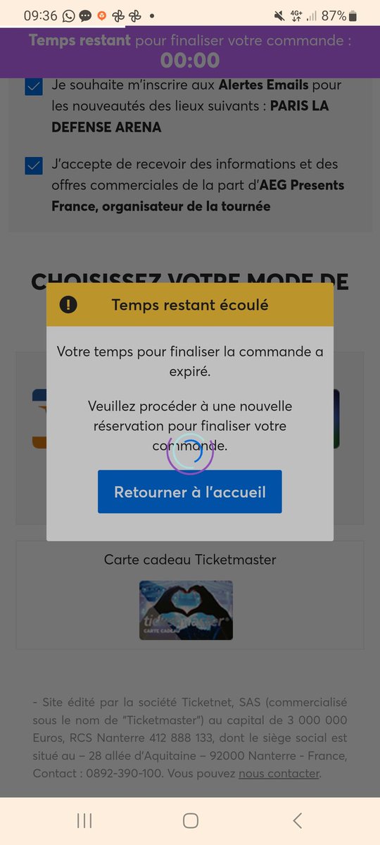 immontou's tweet photo. Scandaleux de se faire éjecter alors qu'on est en train de payer (parce que le site plantait magistralement avant)#Ticketmaster #TaylorSwiftErasTour https://t.co/hLyiHOCVg1