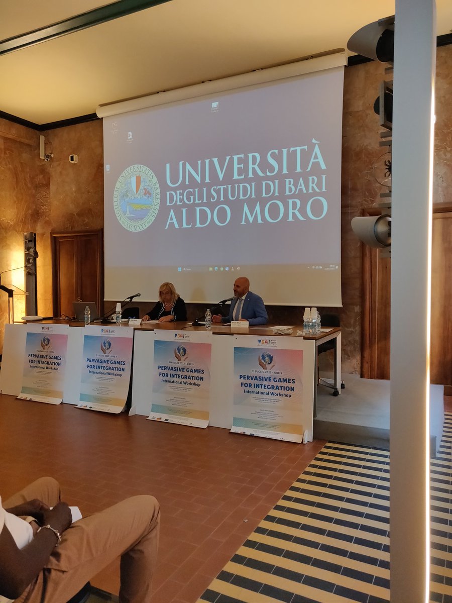 PG4Integration's tweet photo. Dopo l'intervento del magnifico rettore Stefano Bronzini @unibait la parola passa al prof. Silvio Tafuri
#pg4i #pervasivegames https://t.co/MfnhwNXMp5