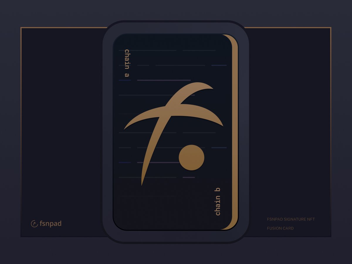 Fusion Signature Card Your gate pass to airdrops on FSNPad ✨ Participate here to get WL gleam.io/XCZfR/airdrop-… Top 10 referrals earn $50 each. Join our Zealy quest and earn $500 prize pool + FSN Tokens 👇