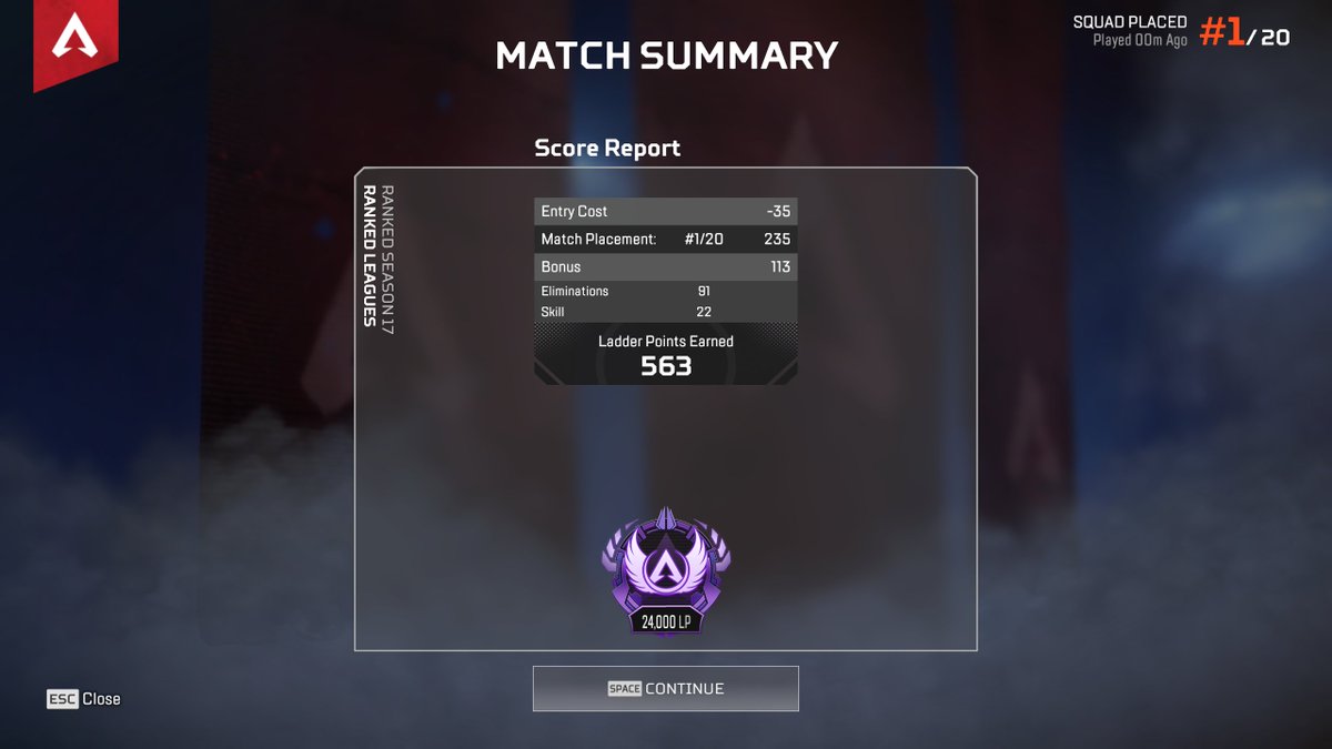 hacky's tweet photo. yeah, i know it's season 17 but... master rank! https://t.co/l7bikPZMCZ
