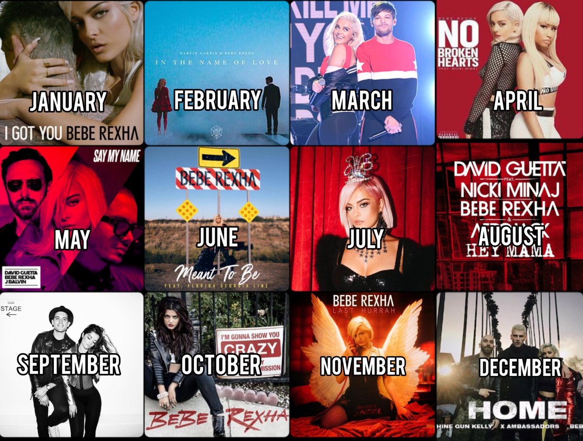 RishiRexhar's tweet photo. Your Birthday Month = Your Bebe Rexha Song 

Comment which song you got https://t.co/kHbDPHOGyy