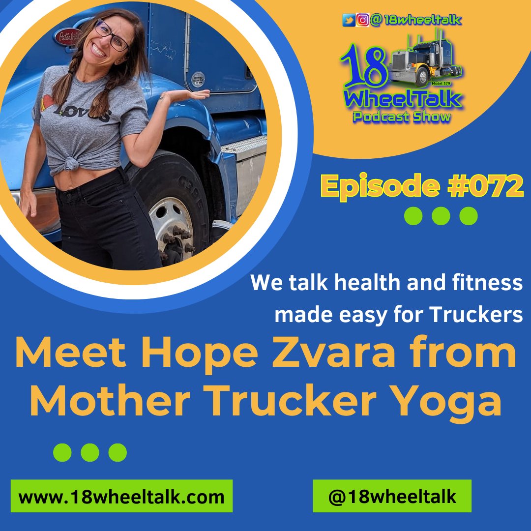 18wheeltalk's tweet photo. Our New Episode dropped today! We interviewed THE BEST (in our opinions) Health and Fitness...dare we say GURU in the trucking industry today. Meet Hope Zvara if you have never heard of her before listen NOW!!

#health #fitness #trucking #yoga #babysteps 

https://t.co/9lH1Ja3pGO https://t.co/9DQomh1hRk