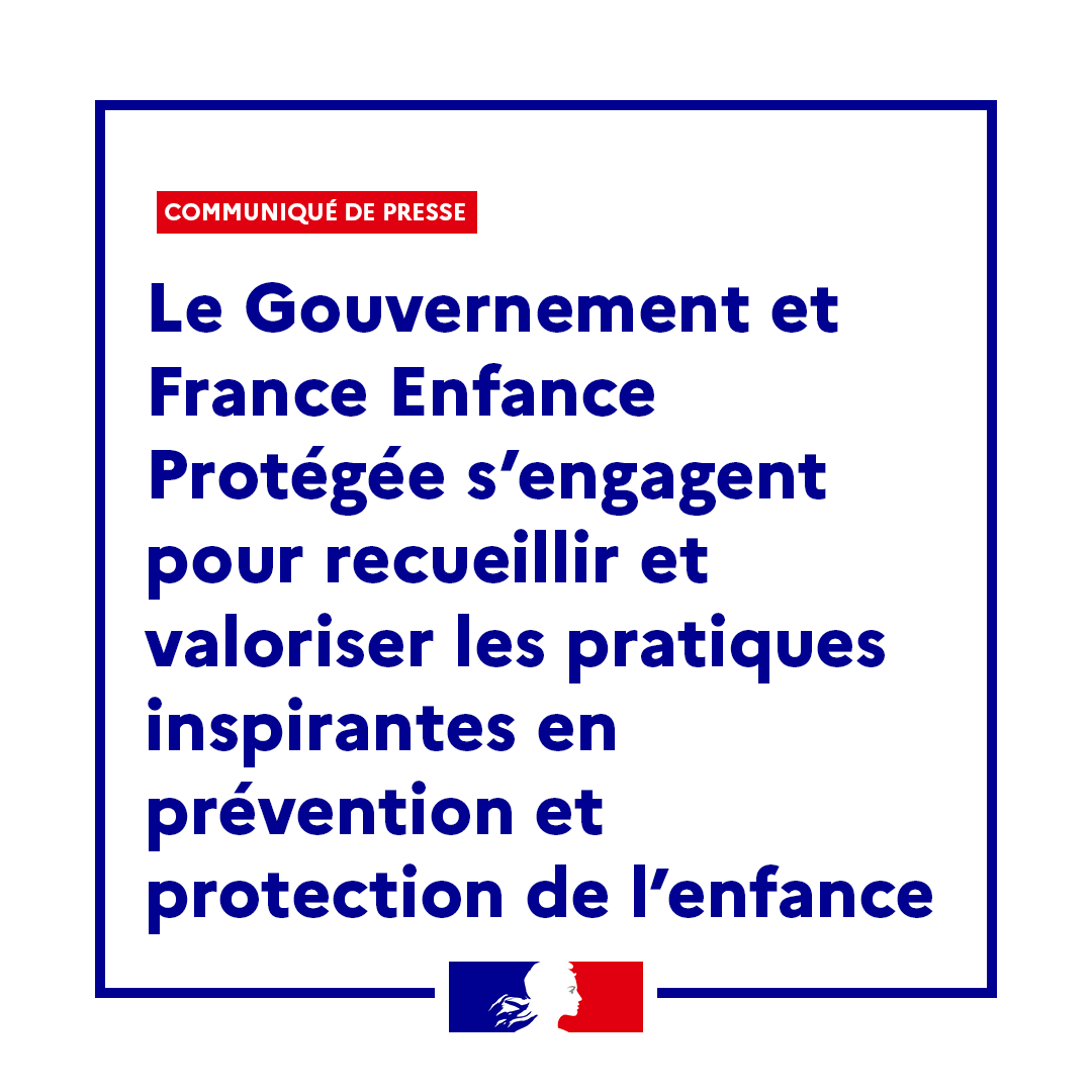 Enfance_gouv's tweet photo. Communiqué📰| Le Gouvernement et France Enfance Protégée s’engagent pour recueillir et valoriser les pratiques inspirantes en prévention et protection de l’enfance.
En savoir plus ➡️https://t.co/WHXSCzKGBn https://t.co/2m9QK6uzDR