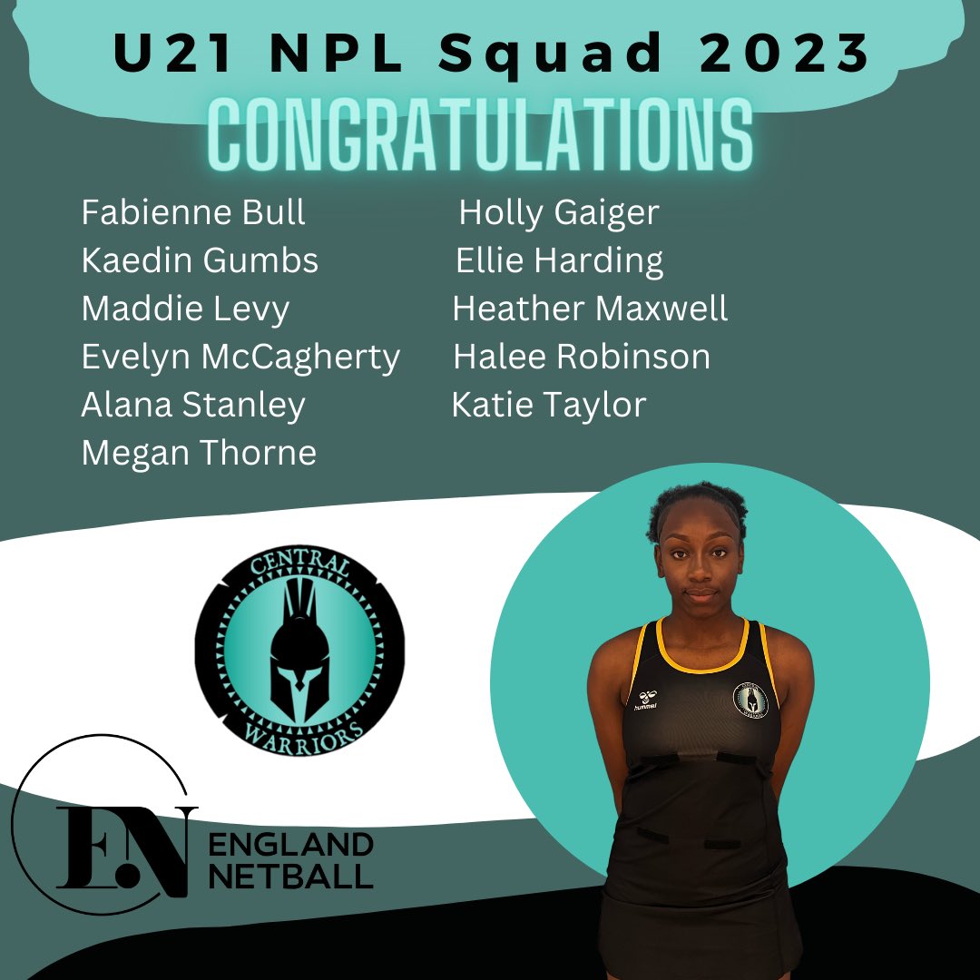 In more news.. Warriors squads selected for the upcoming NPL tournament. A great way to round out our first season.. ⚔️
For trials information please click the link below 
centralwarriors.englandnetball.org
#WeAreWarriors ⚔️🩵⚔️🖤