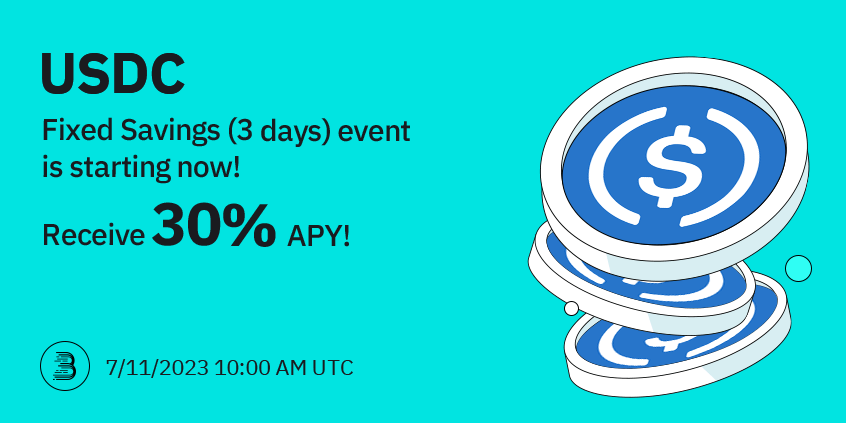 BitMartEarn's tweet photo. #BitMartHappyEarn

🚀 $USDC Fixed Savings (3 days) event is starting now! 
🚀 Receive 30% APY! 

🔥Subscribe now!  https://t.co/G0t3ShCW5O 
#cryptocurrency #passiveincome #ETH #BTC https://t.co/rEqod8p7BN