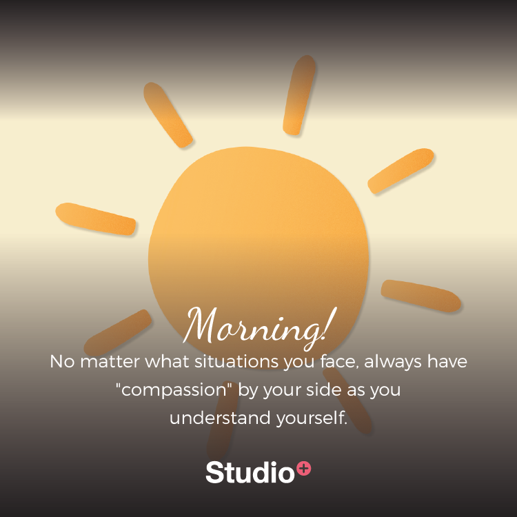 StudioPluser's tweet photo. Good Morning!
#Compassion is the key for understand yourself. https://t.co/R20ZxdaQdZ