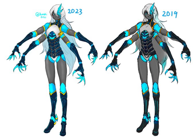 2019にワンドロで描いた子のリメイクだよ! 