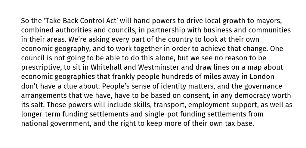 JackTShaw's tweet photo. Under a Take Back Control Act, Labour would pursue fiscal devolution by giving authorities "the right to keep more of their own tax base" according to Lisa Nandy in an interview with @RenewalJournal: https://t.co/RuWL2VWoS1