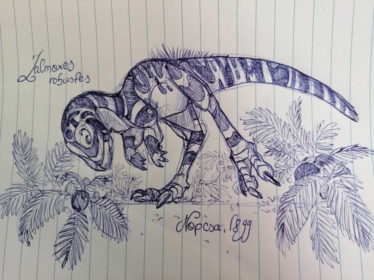 Pteroterror's tweet photo. Work doodle, Romanian dino, Zalmoxes https://t.co/OCBfl8NOAP