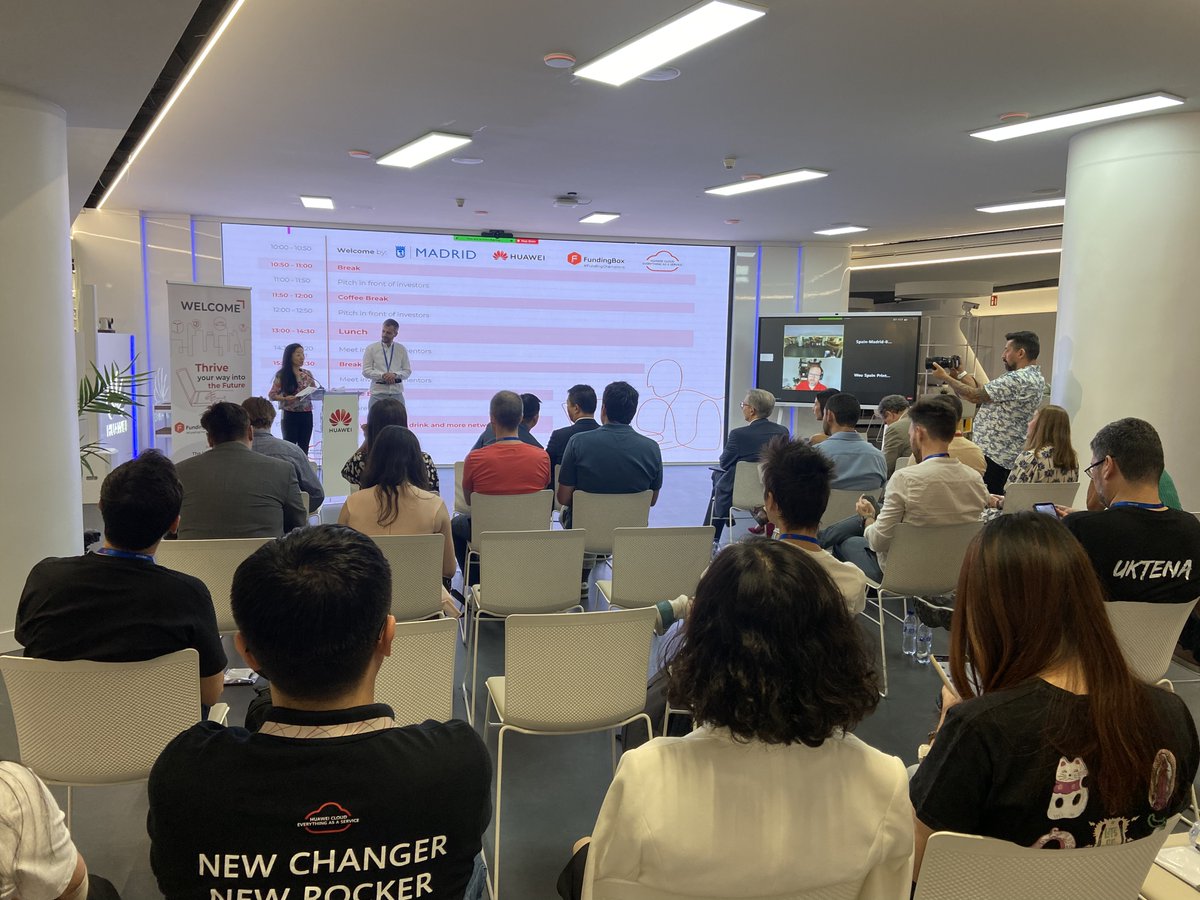 ¡Hoy estamos en nuestras oficinas celebrando el Investors Pitching Day del #HuaweiCloudStartupProgram ☁️!

Tras el mes de mentorización con el equipo de #HuaweiCloud, las startups tendrán la oportunidad de mostrar sus pitches a diferentes inversores para seguir potenciando y