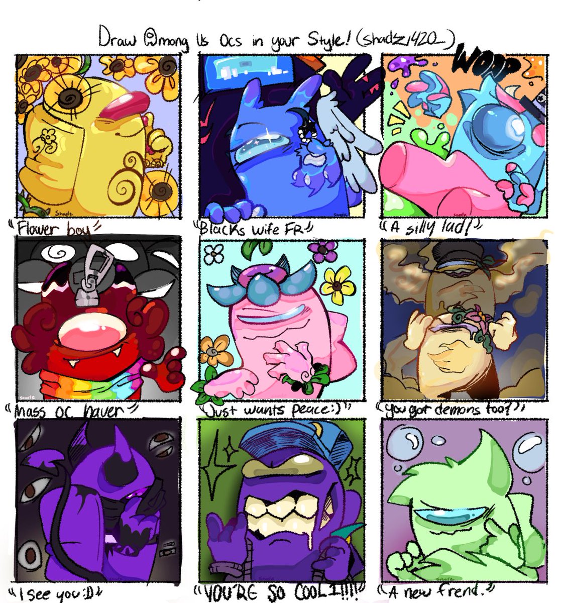 ShadZ420_'s tweet photo. I’m finally postin this:) #amongusocs [also, feel free to use these as pfps! Make sure to credit me doe] (ps: if needed I can crop these>:D) https://t.co/fBQHB3pVem