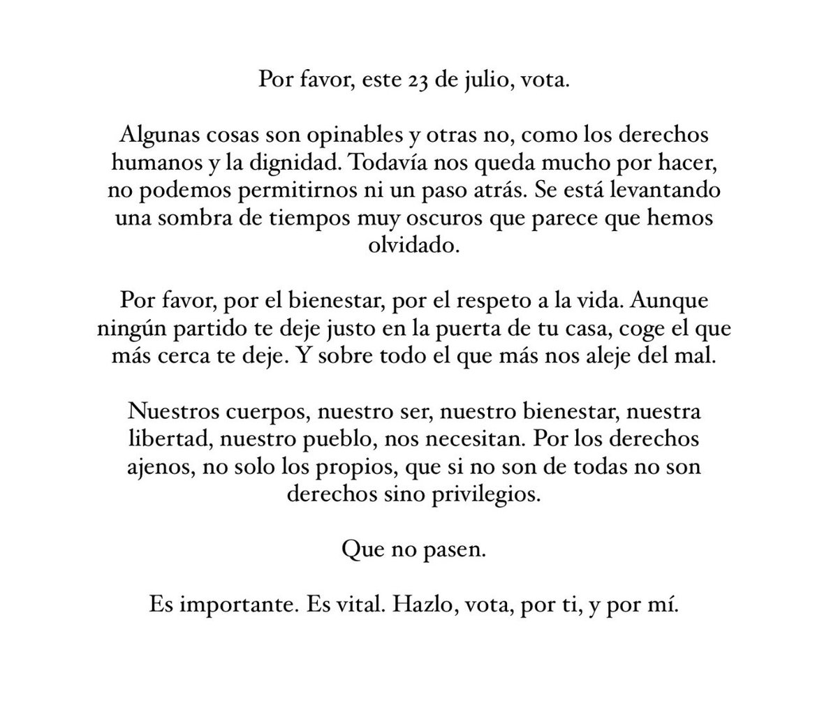 Tenemos que organizarnos para conseguir lo decente, o nos arrepentiremos.
Vota, porfi.
🫶🏽