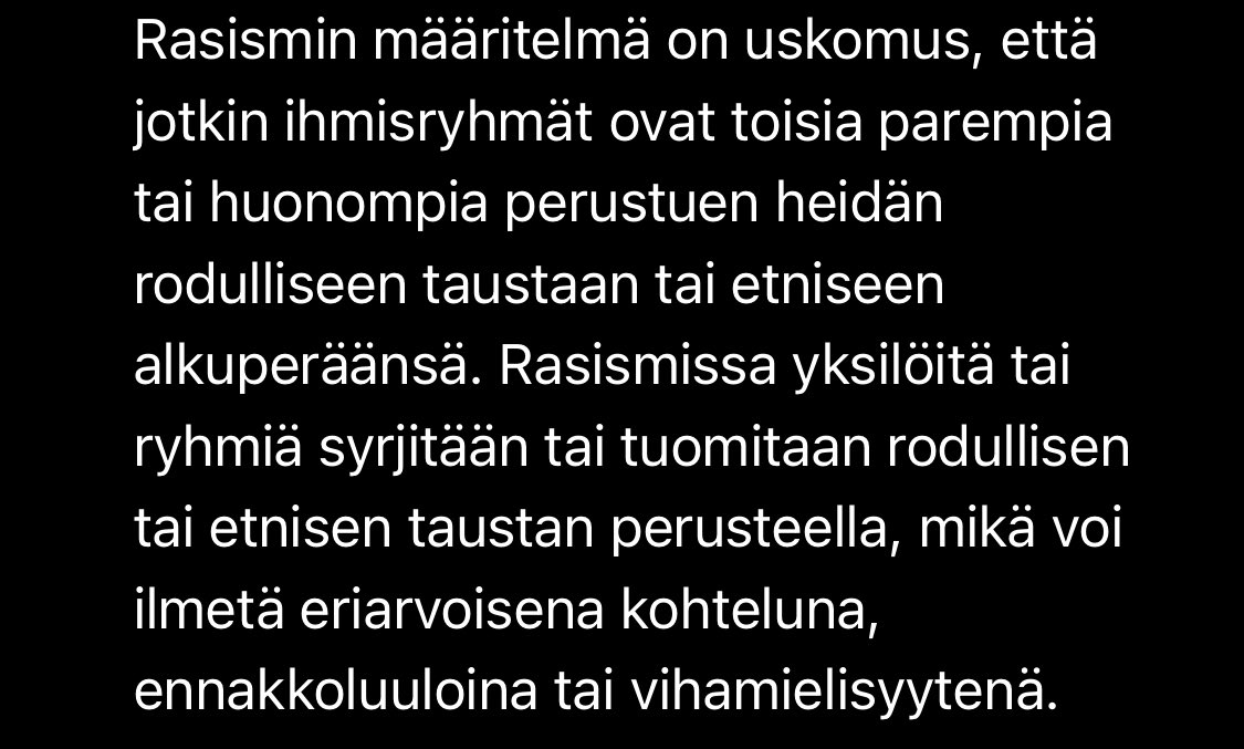 ToniEronen's tweet photo. 1/6 Arvelen #kaikkien olevan rasisteja siinä missä syntisiäkin. On aste-eroja. Jotkut teot ylittävät rikoksen tunnusmerkistön.
Esim. tunnetko yhtään Ukrainan sotaa vastustavaa venäläistä? Lähes kaikki heistä vaikuttavat kannattavan sitä.
Vaikuttaako se ajatteluuni? Todellakin. https://t.co/RP230uTRUC