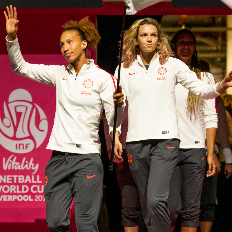 EnglandNetball's tweet photo. Our two new Vitality Roses staff team members need no introduction... 👀 
 
🫡 @serenabob - Leadership &amp; Culture Coach 
🤝 @Jarten - Support Coach 
 
Excited to have Serena and Jo onboard to support preparations for the @NetballWorldCup! 🏴󠁧󠁢󠁥󠁮󠁧󠁿
