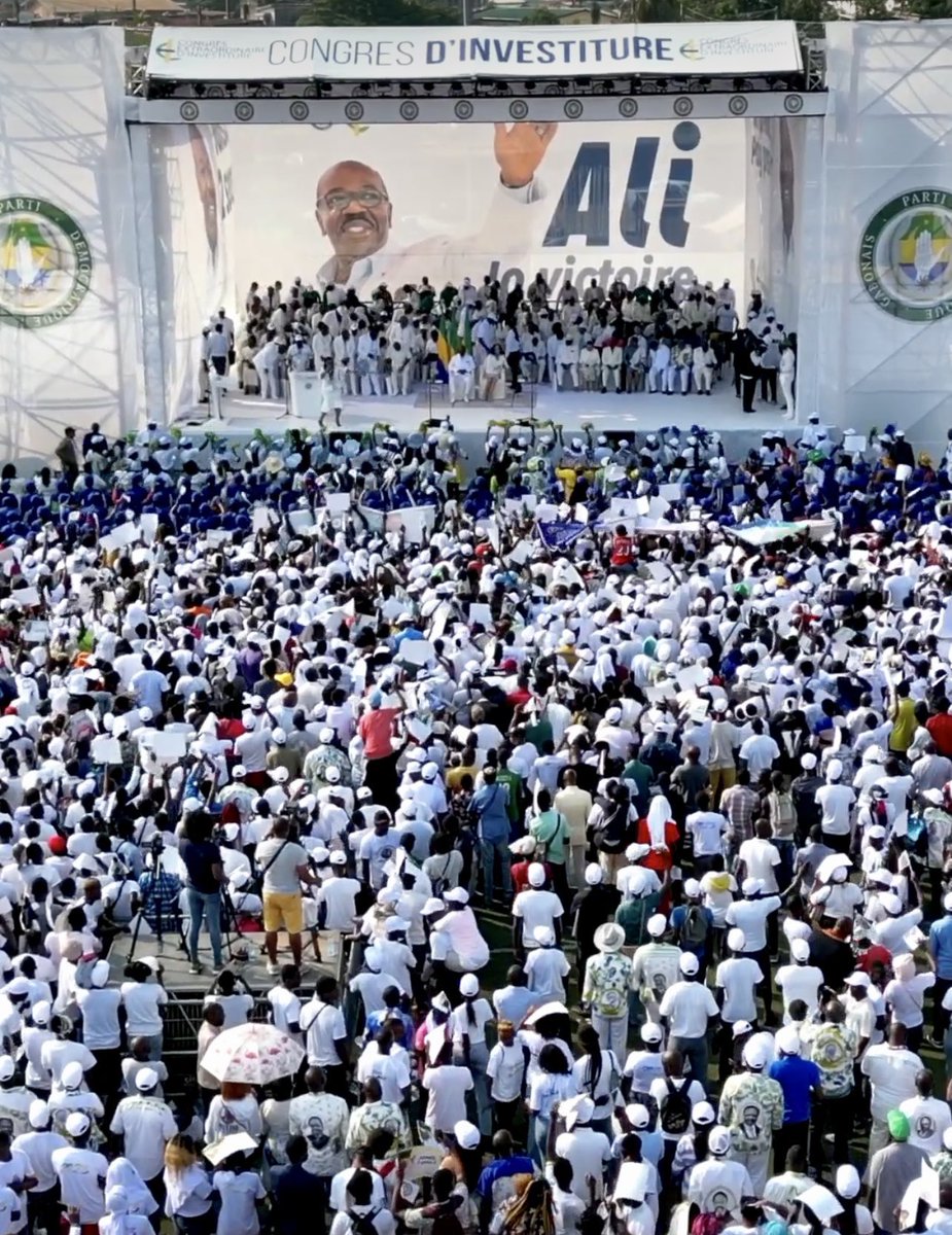 Le candidat <a href="/PresidentABO/">Ali Bongo Ondimba</a> 🇬🇦 investi par le <a href="/pdg2R/">Parti Démocratique Gabonais (PDG)</a> pour l’élection présidentielle 2023.
Ali Bongo Ondimba endorsed by the Gabonese Democratic Party as he runs for the 2023 presidential election.

#PoliticsLive #Africa #Afrique #Gabon
