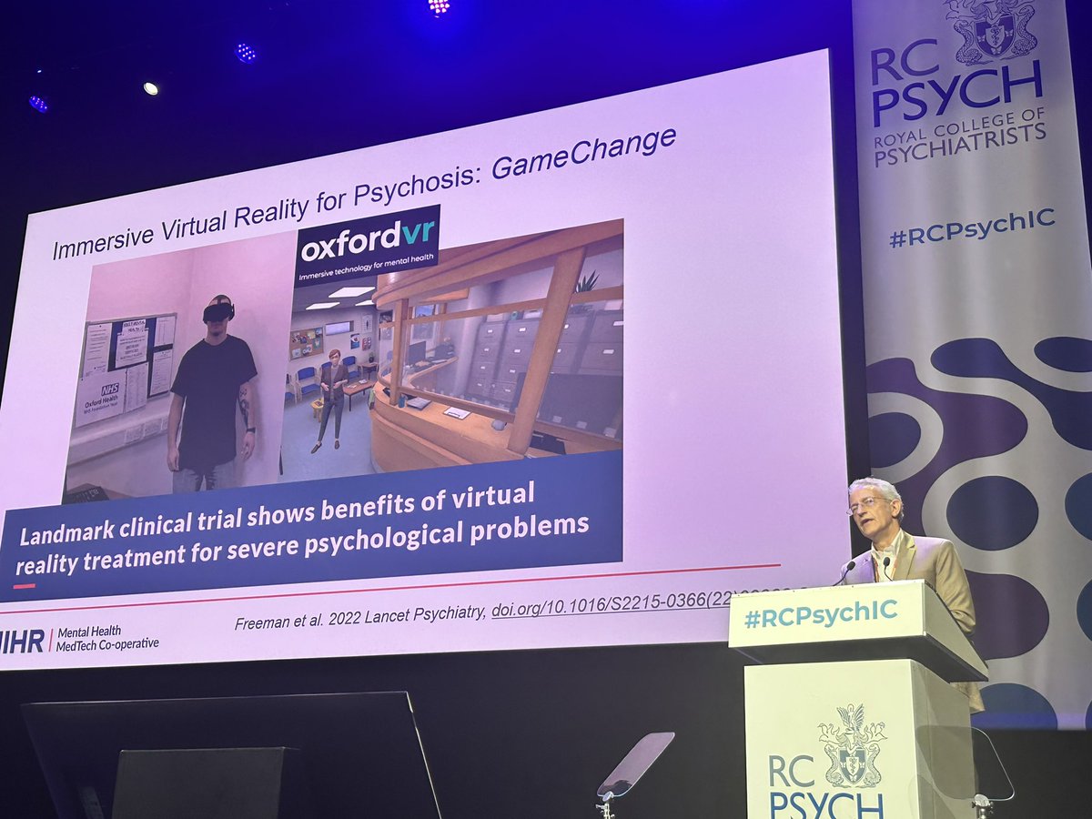 Royal College of Psychiatrists (@rcpsych) on Twitter photo Clinical trials have been carried out with virtual reality for severe mental health illness #VR #RCPsychIC Clinical trials have been carried out with virtual reality for severe mental health illness #VR #RCPsychIC