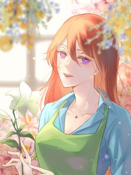 「百合の花 紫色の目」のTwitter画像/イラスト(新着)