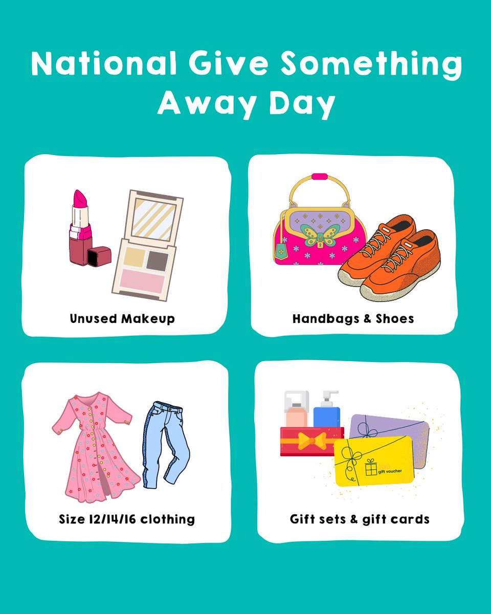 Did you know that this Saturday (15th July) is National Give Something Away Day? 🤔

If you have anything you'd like to donate, simply drop it off this week at our Accrington or Blackpool Hub!