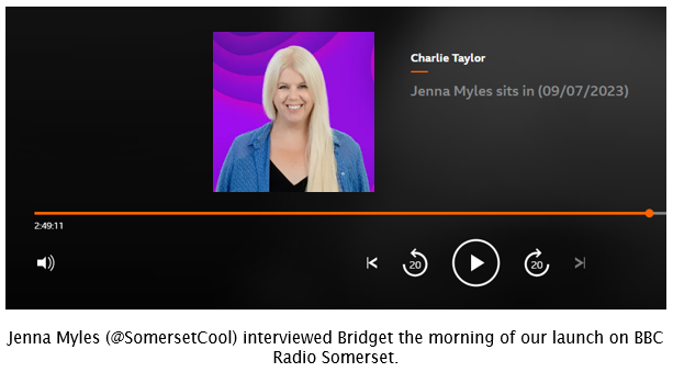 Thank you to <a href="/bbcsomerset/">BBC Somerset</a> for celebrating the launch of the walking trail. You can listen here to <a href="/SomersetCool/">Jenna Myles</a> and Bridget from Sunday morning. (2.49.11 ) bbc.co.uk/sounds/play/p0…
Over a hundred people have already visited the trail. Don't forget to scan our counter! 🚶‍♂️🚶‍♀️ 🚶