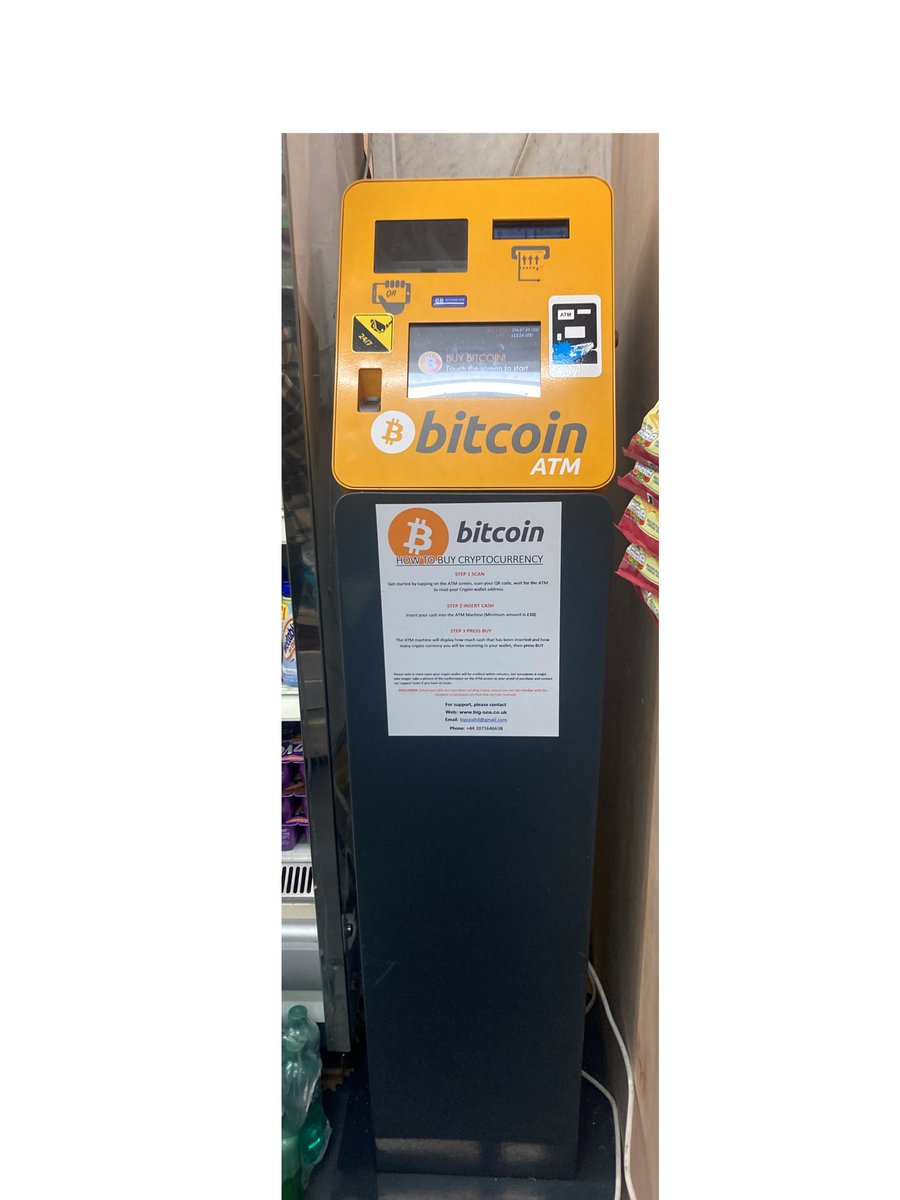 The MPS Crypto Crime Prevention Team, SNT and the FCA attended shops  targeting Crypto ATMs. A CATM was located in Bunhill and the shop was  advised to remove it #CryptoProtect