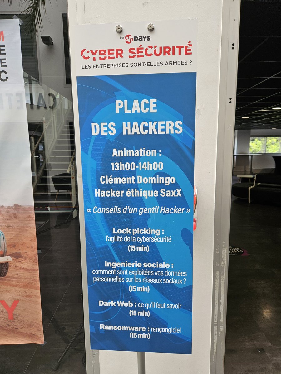 _SaxX_'s tweet image. Remplacer Jean Yves Le Drian pour une conf très peu conventionnelle... 🆗️

Merci pour vos superbes retours 🙏🏼🙏🏼

On se dit rdv à 13h, Place des hackers    pour en savoir plus.

#rennes #apidays #cybersécurité