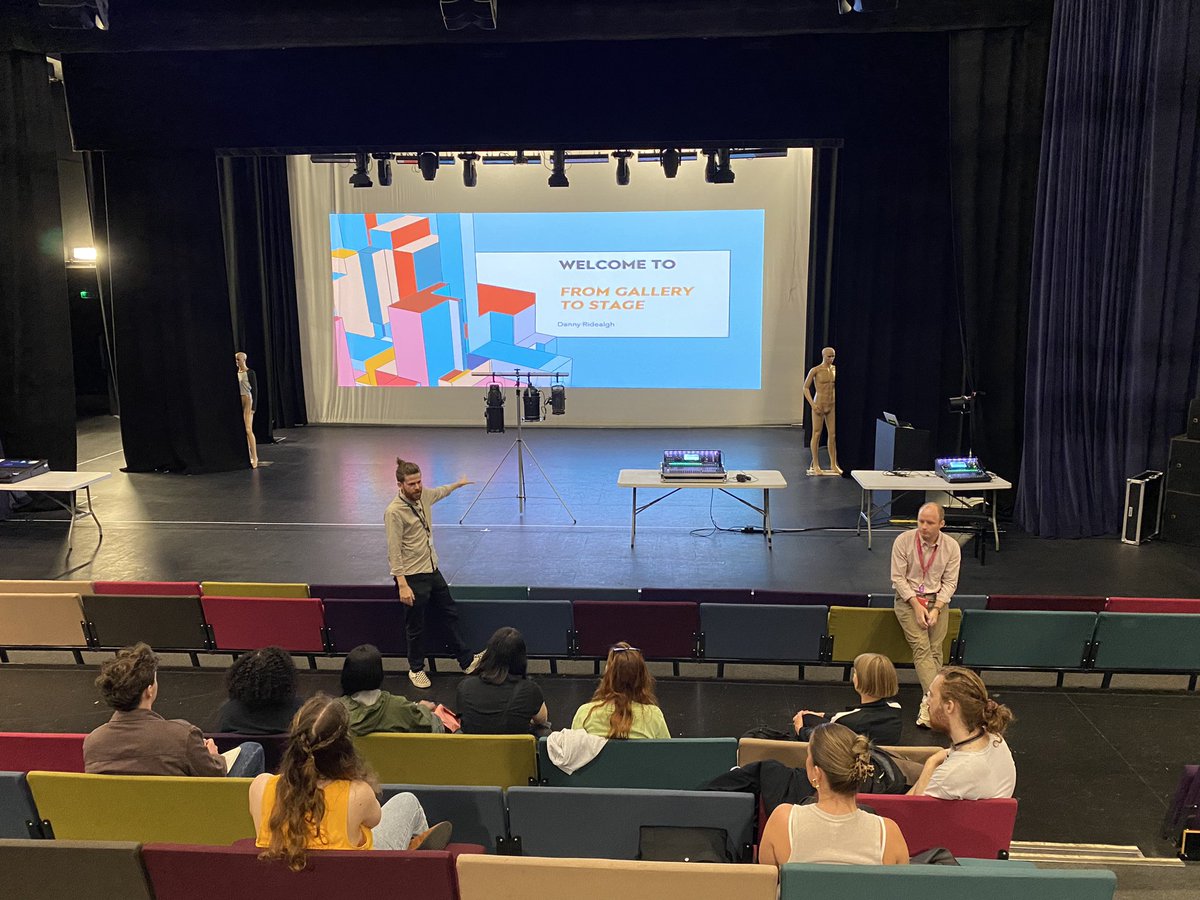 Today is the <a href="/CVAN_EM/">CVAN EM</a>  From Gallery to Stage workshop, led by <a href="/Ridealgh30/">Danny Ridealgh</a>! We’re so happy to have some budding technicians in the space, and can’t wait to see what they get up to🎭