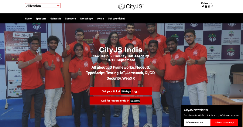 cityjsconf's tweet photo. #Win a ticket for CityJS New Delhi #India event 

To win  -3 winners this week until our event on 15 Sep!

1. #Follow us 
2. #Retweet 
3 Subscribe to our newsletter! 2x points for those who subscribe! 

#javascript #competition #india