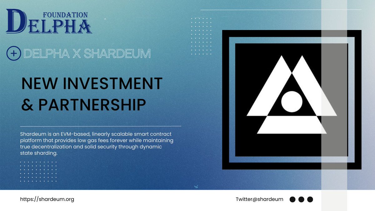 Congrats to <a href="/shardeum/">Shardeum</a> on the strategic round investment. 

We are trying to #letsbuild with you through China market &amp; our overseas network. 

Build dapps on Shardeum!!!

🚀 EVM compatible
🚀 Instant finality
🚀 Linearly scalable
🚀 Low gas fee forever