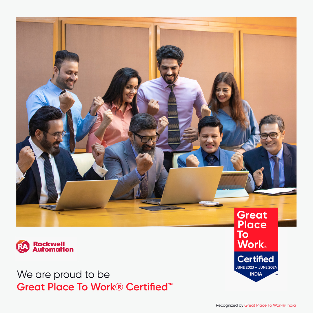 ROKAutomationIN's tweet photo. #JustIn: Rockwell Automation is now a Great Place To Work certified organization. Here's to fostering an inclusive, healthy work environment that envisions creativity and sustainability for all.

#GreatPlaceToWork #InclusionMatters #Sustainability #WorkplaceCulture https://t.co/qD3RiaB2MM