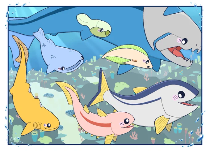 今日もあっついので海の涼しいイラストをどうぞノ 
