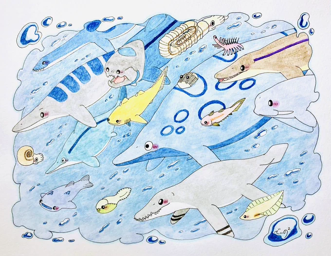 今日もあっついので海の涼しいイラストをどうぞノ 