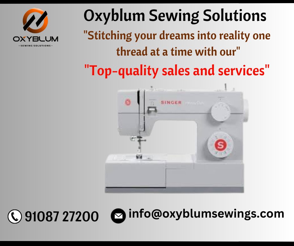 Oxyblum Sewing Solutions 

If you’re looking for a specific store that sells and services sewing machines in Kodagu, you can check out Oxyblum Sewing Solutions Machines Sales & Service. 
#sewingmachine #sewing #sewinglife #sewingproject #sewinglove #sewingaddict #sewingsupplies