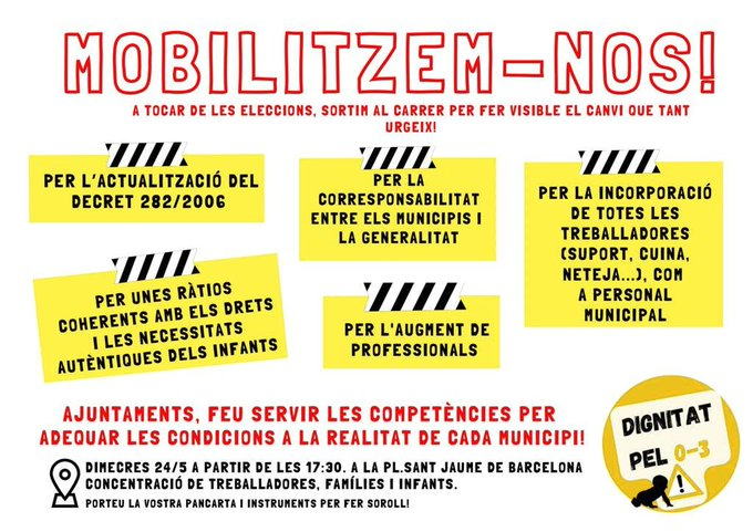 AVVSomSEulalia's tweet photo. Llista d'espera de les 2 EBM de #SantaEulàlia: 
238 famílies!

#laCasadelsArbres 160
#laCasadelsContes 78

Tots els llistats aquí: https://t.co/eWKIbBOf6v

És evident que al barri i a #LHospitalet, manquen places públiques 0-3 anys.

Mobilització @dignitatpel03, abans del #28M👇 https://t.co/x4X8sXz0Zk