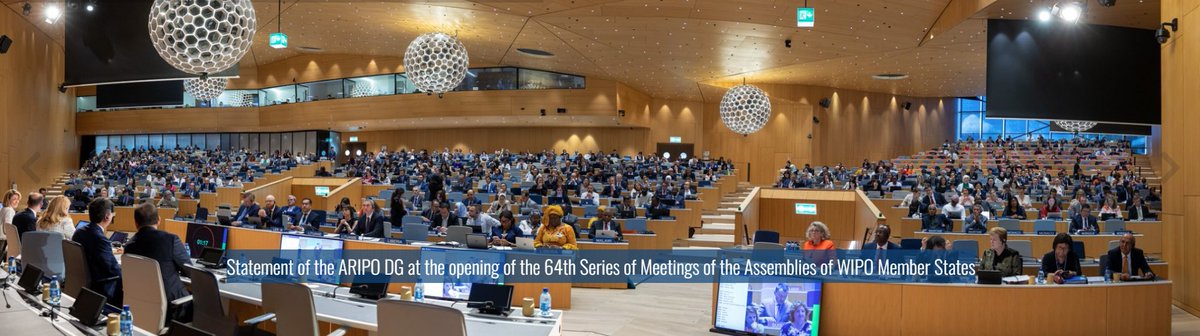 The ARIPO Director General, Mr. Bemanya Twebaze, presented his statement at the ongoing @WIPO Assemblies. Read the full statement here: lnkd.in/e2fTSj_W #intellectualproperty @BemanyaT