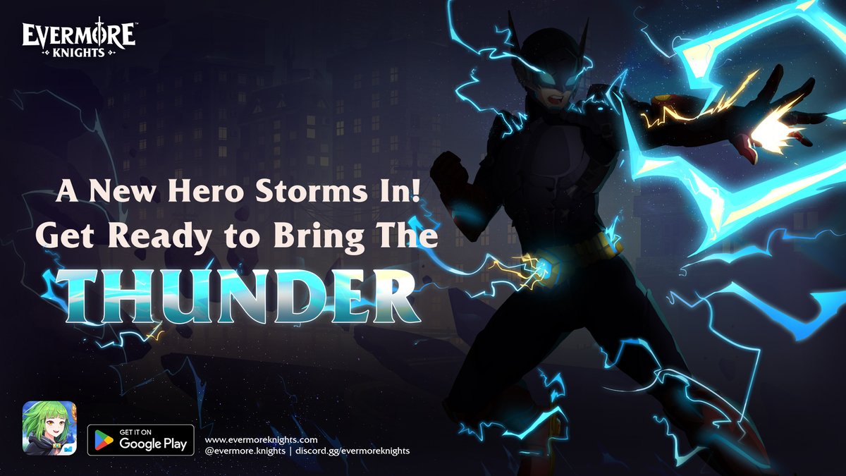 EvermoreKnights's tweet image. Prepare for the epic arrival of our NEWEST EXCLUSIVE CHARACTER in Evermore Knights⚡

This hero has it all, such as the power of lightning and extraordinary abilities. He hails from a distant world filled with wonders and heroes of all shapes and sizes!

#evermoreknights #JRPG