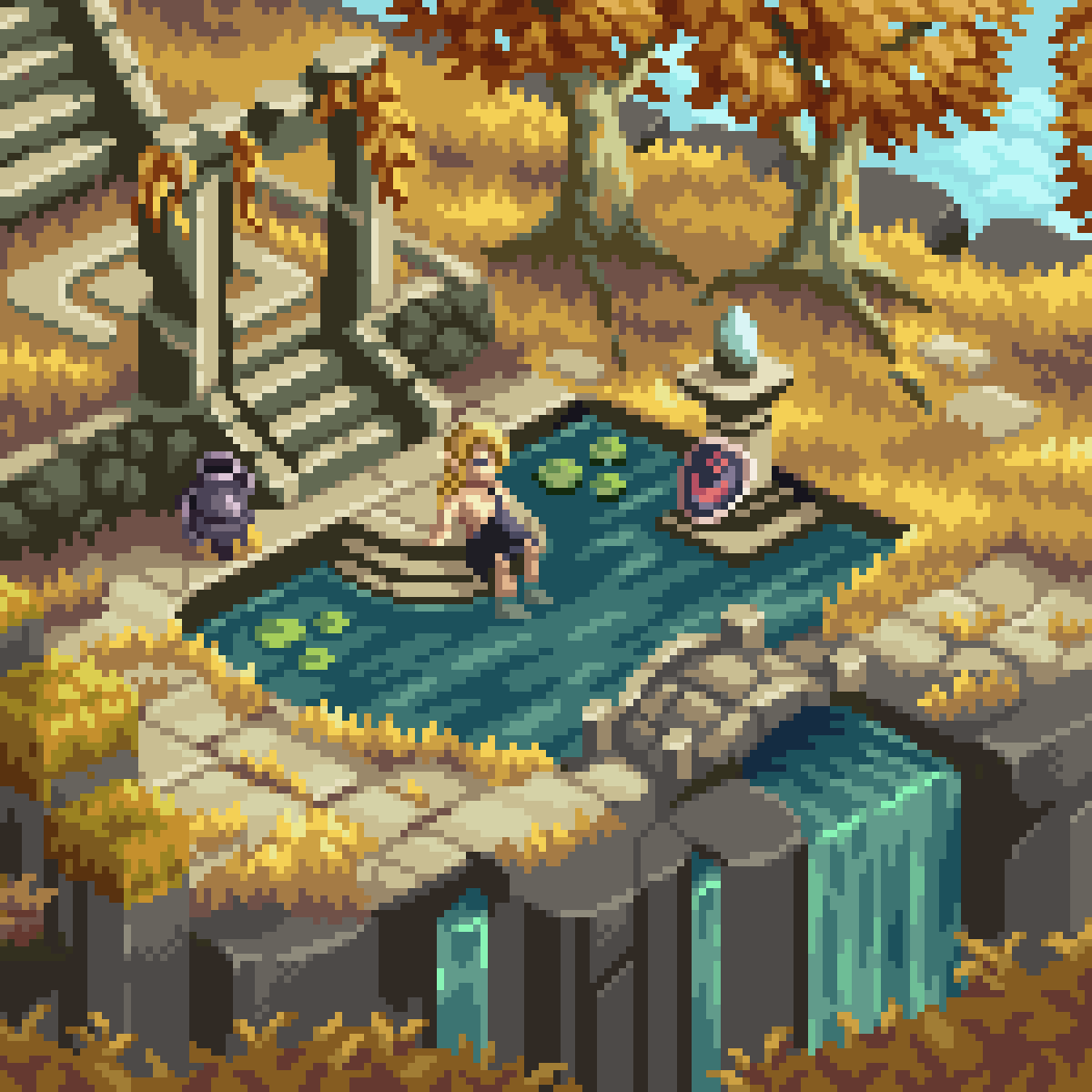 PixelArtJourney's tweet image. Hello #PortfolioDay !
I've been making pixel art for 2.5 years now. Here is some recent work I'm proud of ❤️
