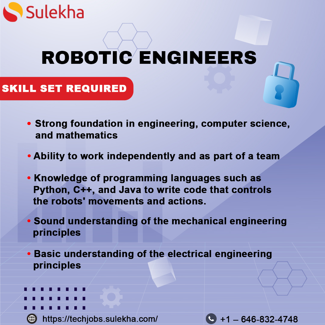 Sulekha_US's tweet image. Explore the exciting world of robotics with a Robotic Engineer! From cutting-edge tech to mind-blowing innovations.

Let&apos;s reshape the future! 

#TechRevolution #AIandRobotics #RobotsInSpace #HealthTech #SustainableTech #sulekhaus #RoboticsInEducation #sulekhatechjobs #sulekha
