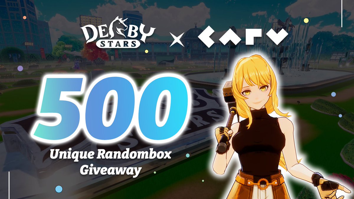 DerbyStars_HQ's tweet photo. Derby Stars Partner Collaboration Giveaway Event is here with @carv_official 

🏆 500 Unique Randombox NFTs for lucky draw

To Enter
✅ Complete Task: https://t.co/xEyPASOGtV

⏳Ends July 21st 12:00 AM UTC-0
🚀 Good luck everyone 🚀 https://t.co/KefzLhRYVA