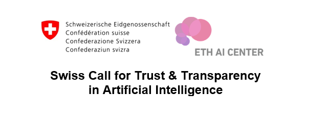 SwissMFAStatSec's tweet photo. Safe + trustworthy artificial intelligence needs effective governance quickly. 

At the 🇨🇭 Call for Trust &amp; Transparency in #AI the @SwissMFA and @ETH_AI_Center assembled leading tech, science and government experts for a strong public-private partnership. 

#AIgovernance https://t.co/TRKNS1vWWe