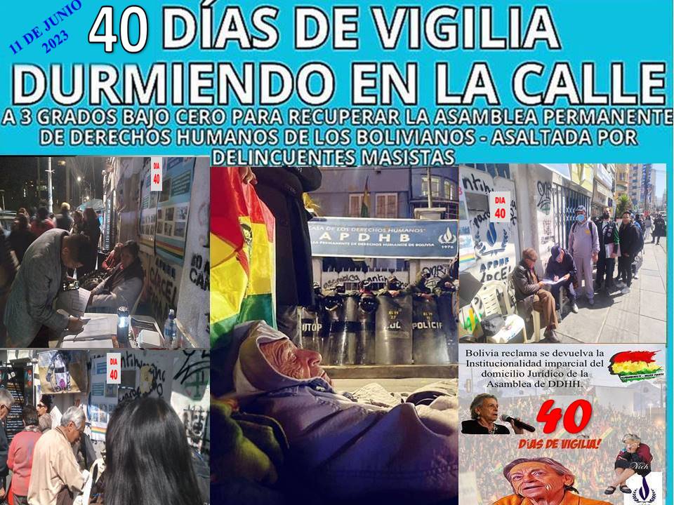 #Bolivia CARTAS A @LuchoXBolivia Amnistía Inter. activa campaña para q Carvajal recupere oficinas de la APDHB. Amparo Carvajal, 84 años, presid. d la Asamblea Permanente de #DerechosHumanos de Bolivia, (2023-2025) 4⃣0⃣ días en vigilia. #NoLaDejemosSola Z @Almagro_OEA2015