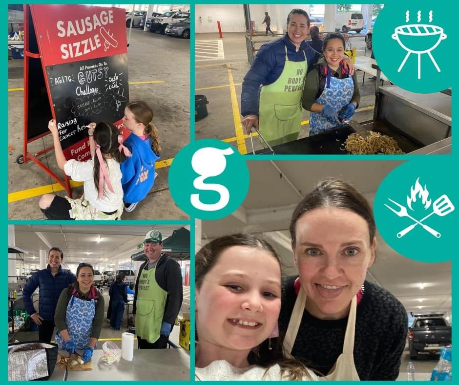 Our first fundraiser for the Blue Mountains @GICancer Gutsy Challenge on Saturday! Greenacre locals were tops and the snags were plentiful. Thanks @Bunnings and my support crew! @kinghorncancer @GarvanInstitute