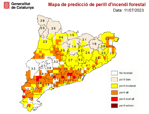 Prealerta #INFOCAT 🔥

Avui dimarts hi ha alt risc d'incendi forestal a la meitat sud i centre del territori i a l'Alt i Baix Empordà
