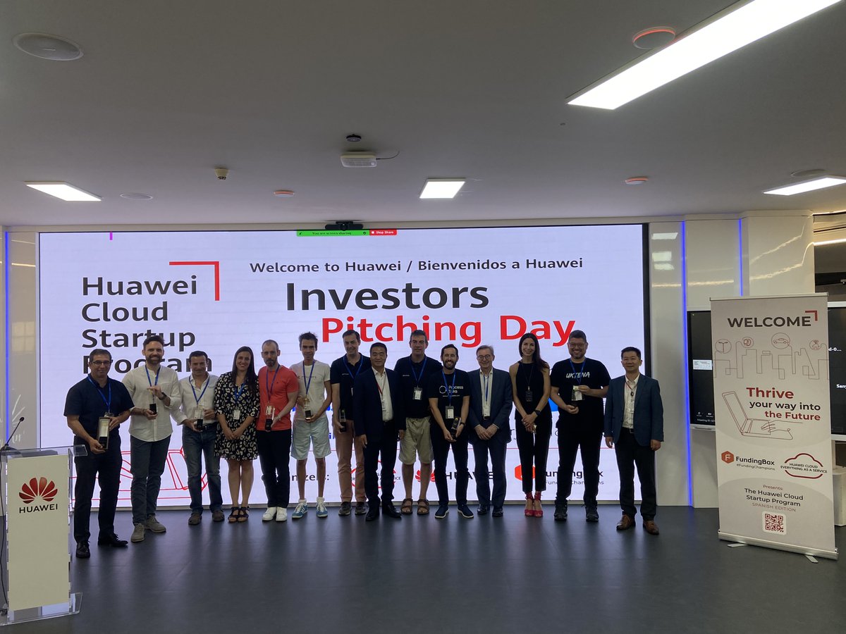 HuaweiSpain's tweet photo. @fdepablom @ComunidadMadrid @EricLiHuawei ¡Enhorabuena a todas, tenéis un potencial increible 👏! ¡No tenemos ninguna duda de que vuestros negocios triunfarán 🚀!

@cinfoTV , @fitness_kpi , @TVUpMedia , @coin_scrap , @Venped_SaaS, MoonBack, Mouters, @photoilikecom , @processtalks1 y @Uktena_es 

#HuaweiStartupsAwards https://t.co/vTSVwkxtvv