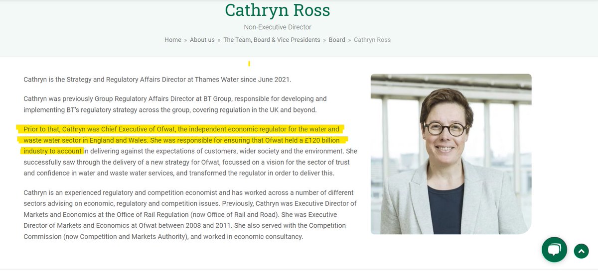 Ahh!

So acting CEO of <a href="/thameswater/">Thames Water 💧</a>, formerly CEO of <a href="/Ofwat/">Ofwat</a> the water industry regulator was apparently "Responsible for ensuring that Ofwat held a £120 billion industry to account".

So how's that one working out then?